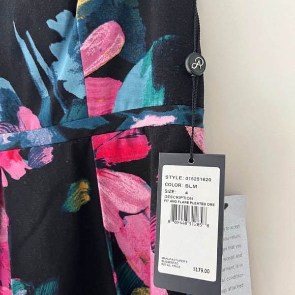 Adrianna Papell - Fit and Flare Pleated Dress - Picture 5 of 11